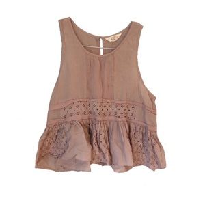 Sun & Shadow Pink Flowy Tank Top Shirt